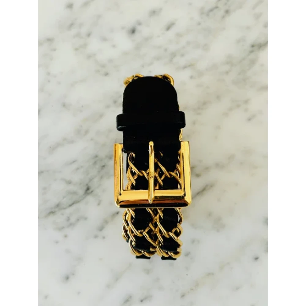 Chanel Vintage Pre-owned Leather belts Yellow Dames