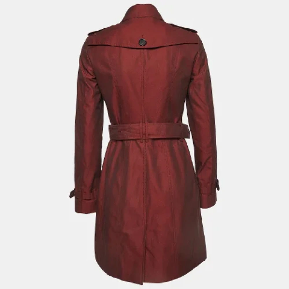 Burberry Vintage Pre-owned Cotton outerwear Red Dames