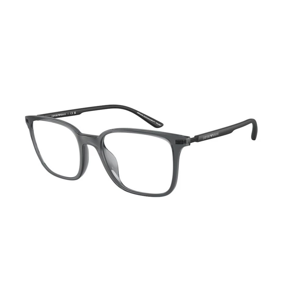 Emporio Armani Unisex Gray Glasses, 54 Mm, Transparent Frame Glasses