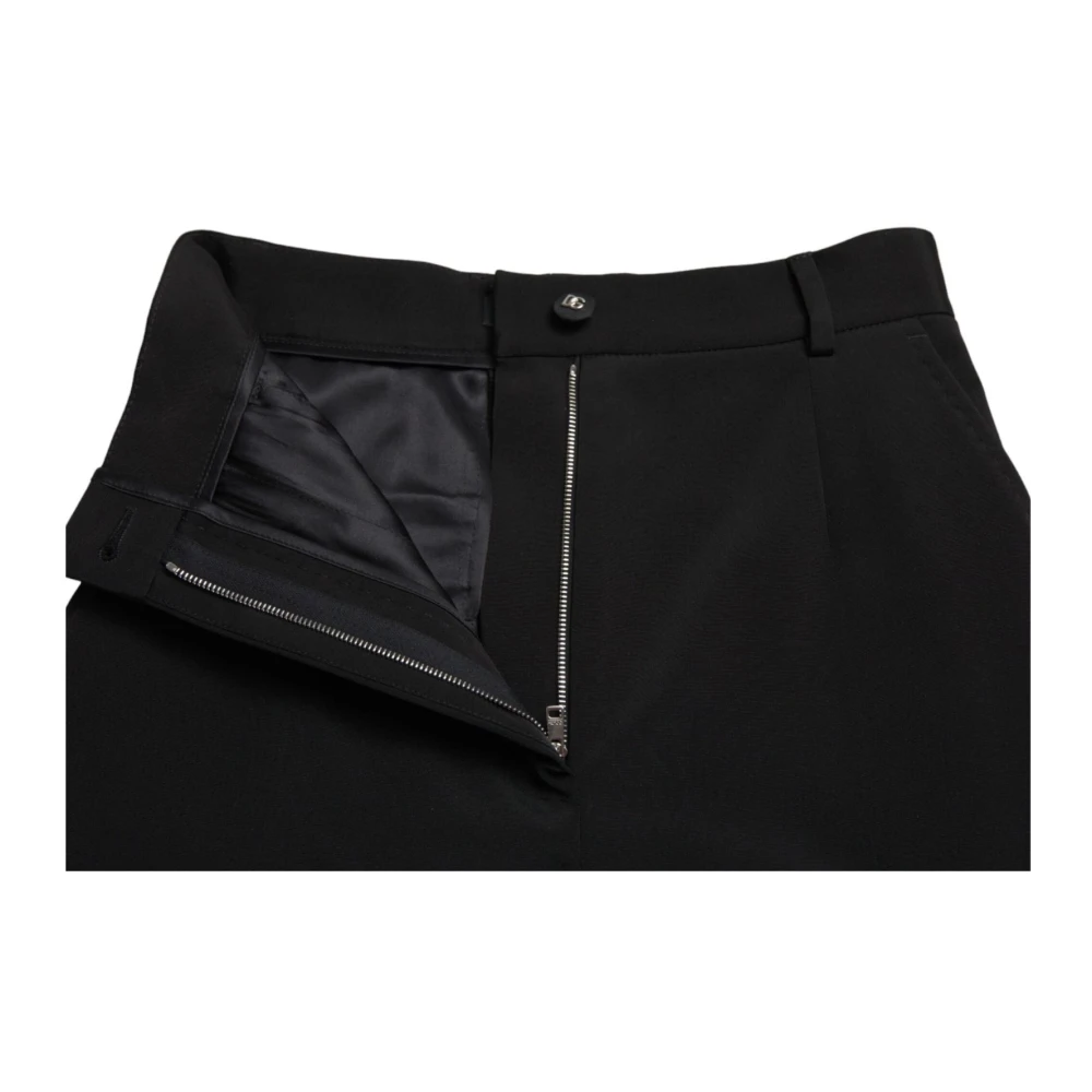 Dolce & Gabbana Hoge Taille Skinny Broek Ritssluiting Black Dames