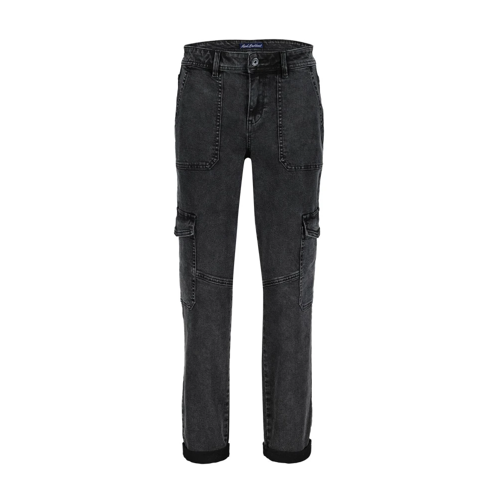 Red Button Cargo Tapered High Rise Broek Black Dames