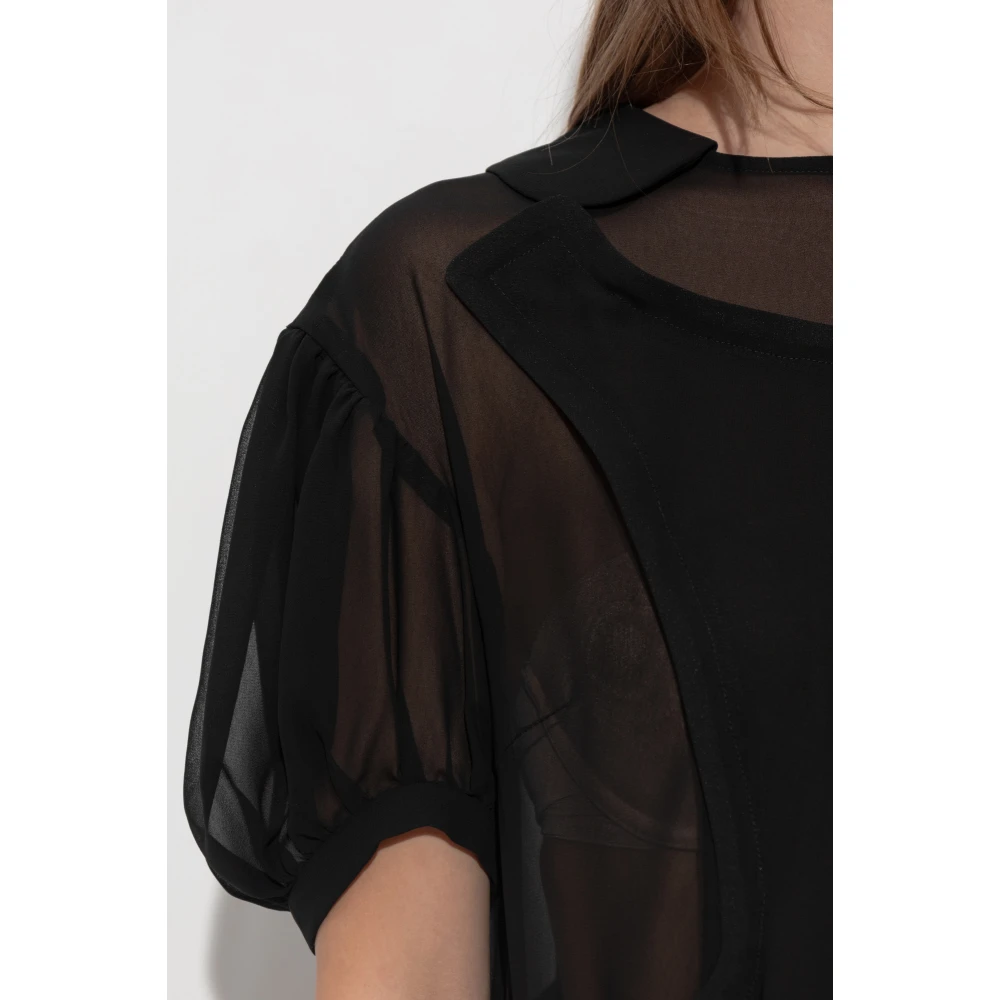 Comme des Garçons Transparante jurk Black Dames