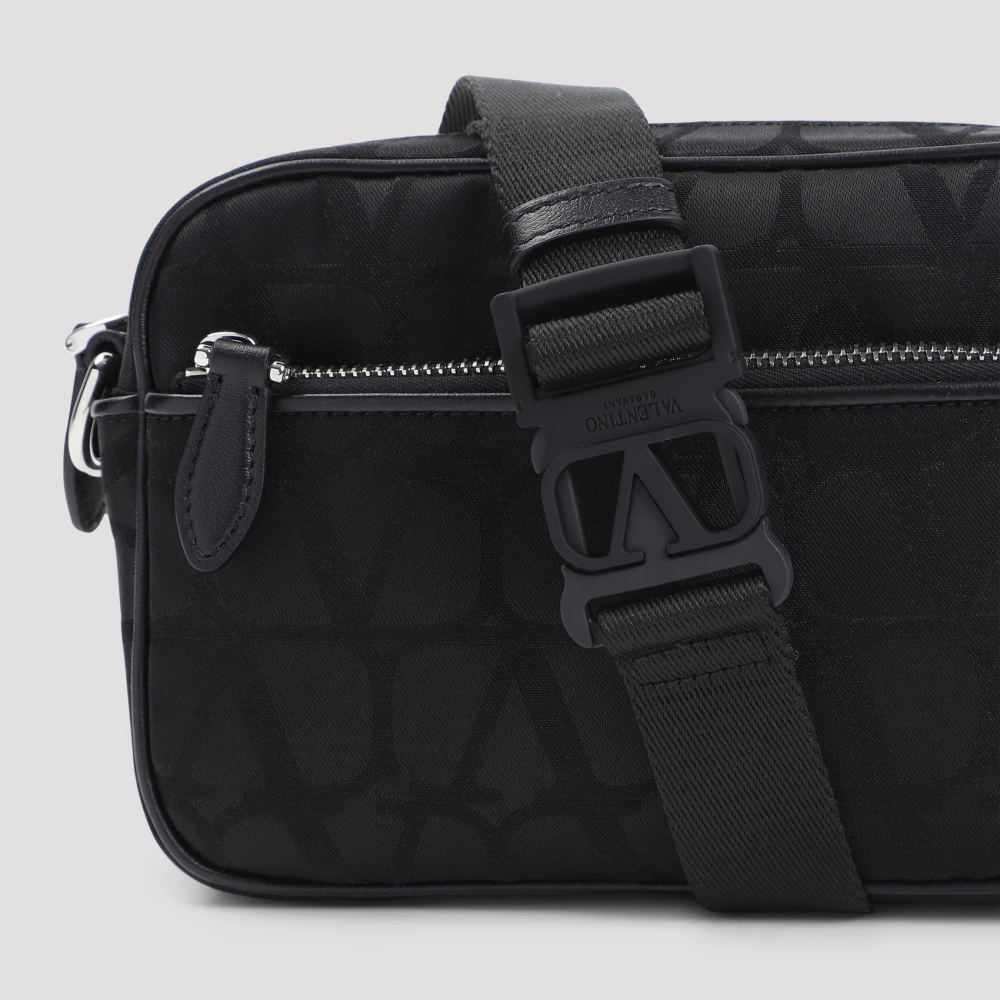 Valentino Garavani Zwarte Crossbody Tas Stijlvol Black Heren