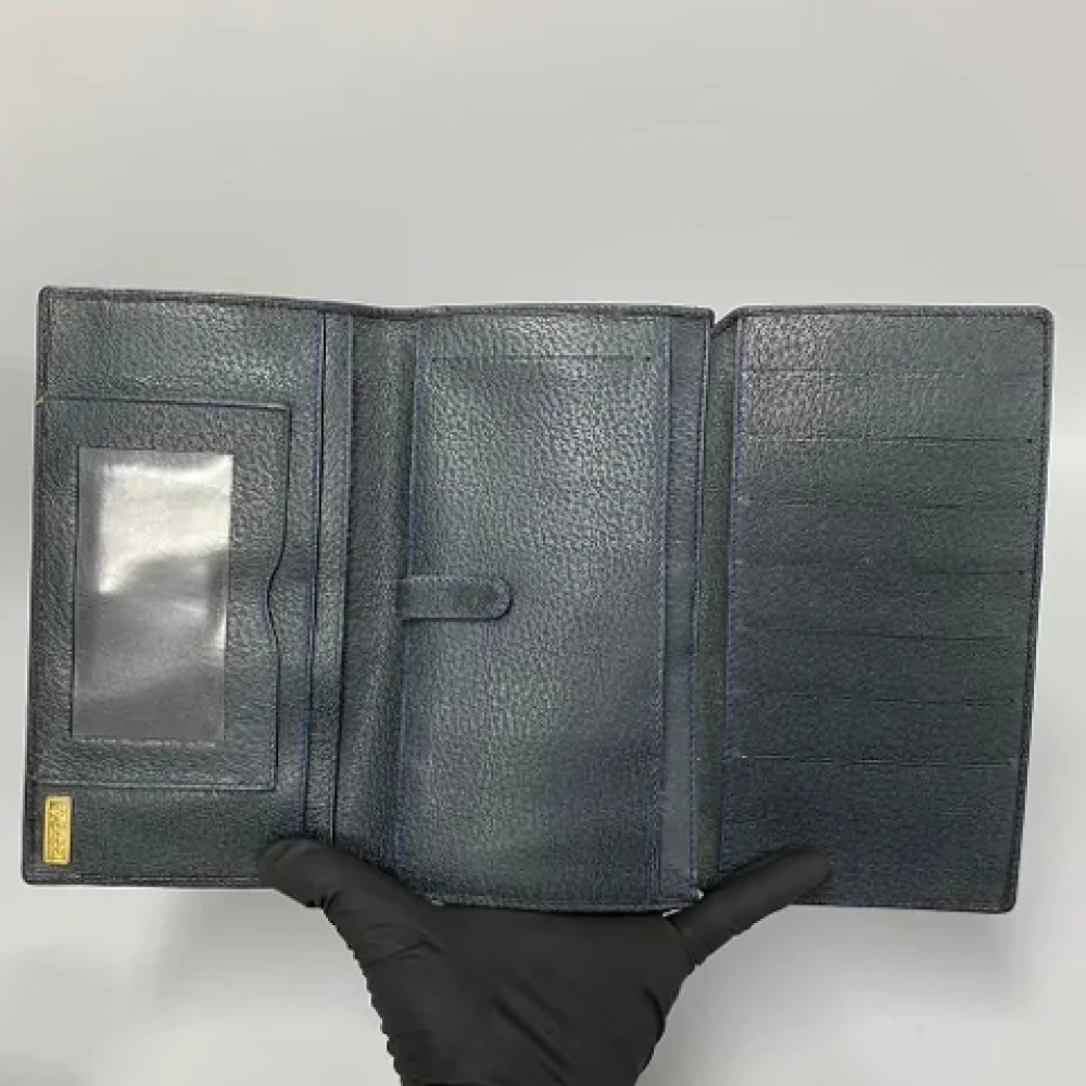 Gucci Vintage Pre-owned Leather wallets Blue Dames