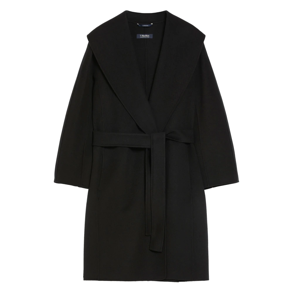 Max Mara Black Messi Style Dress - Female - Belted Coats - L - Coats