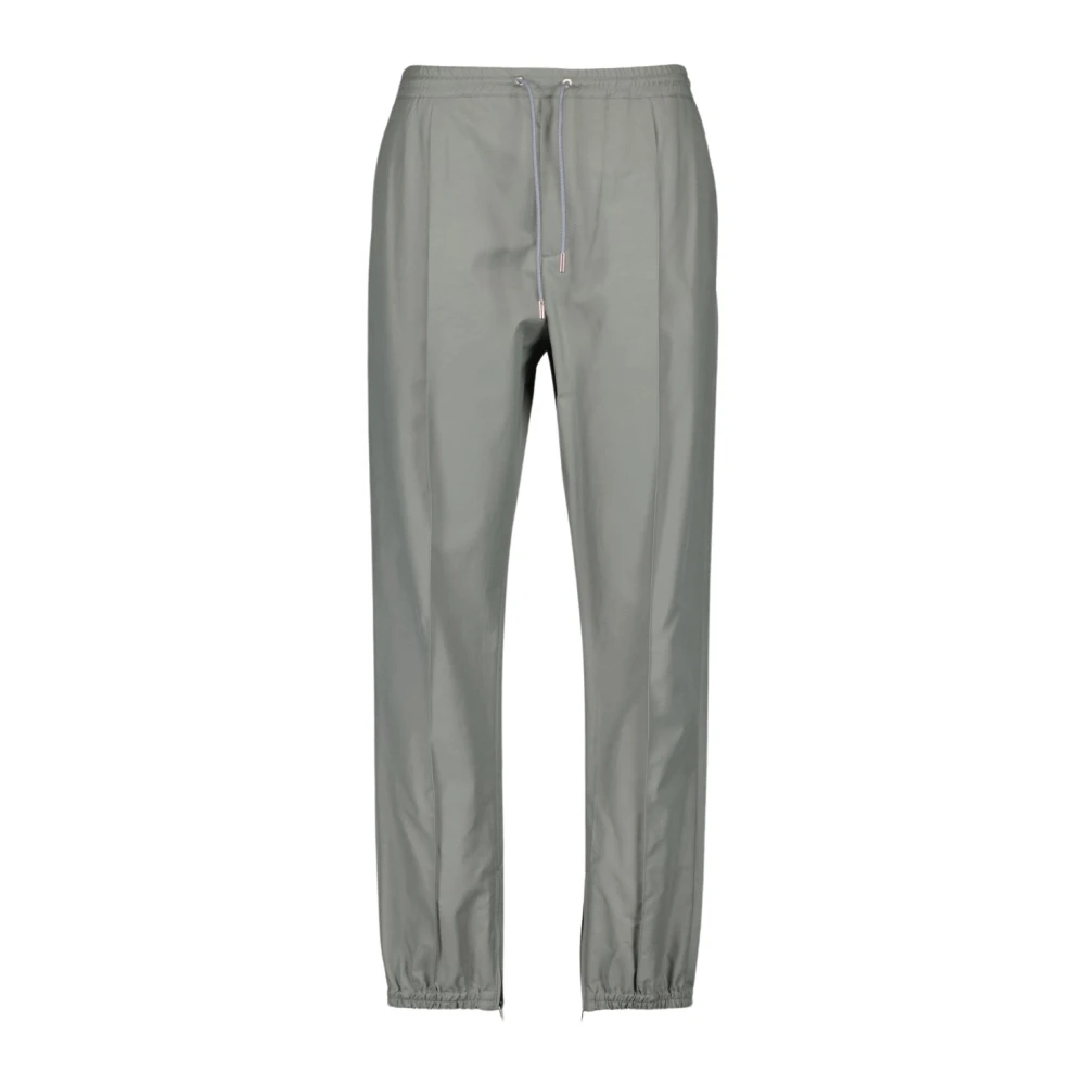 Dior Casual katoenen broek met elastische manchetten Gray Heren