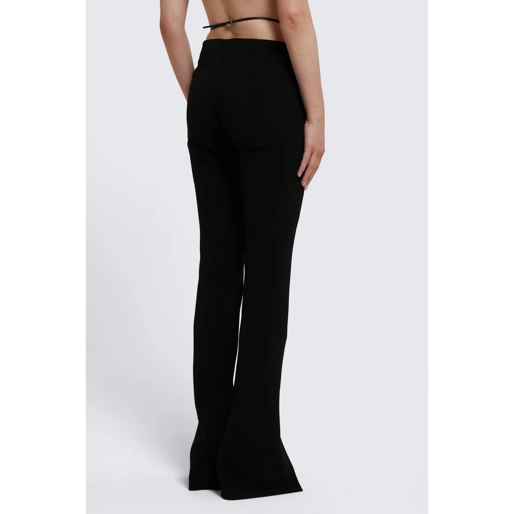 Dsquared2 Zwarte Icon Strap Broek met Rits Black Dames