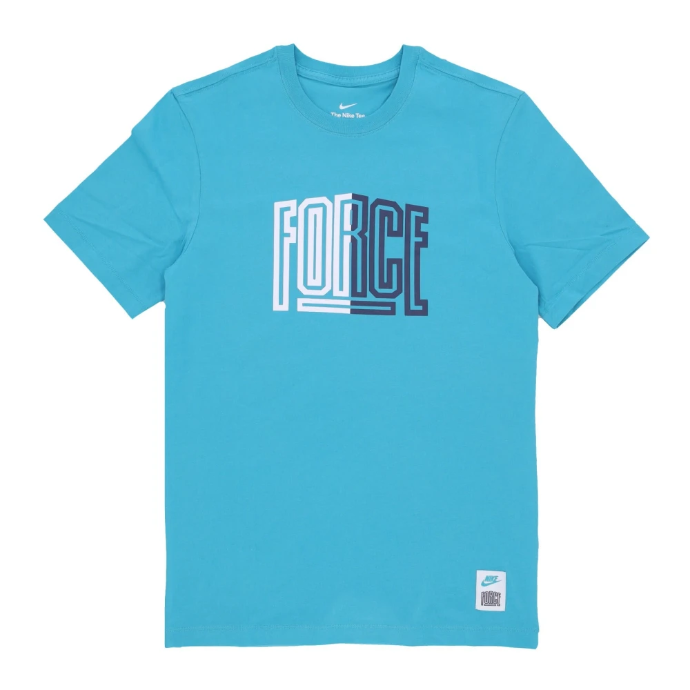 Nike Basketball Tee Teal Nebula Statement Blue Heren