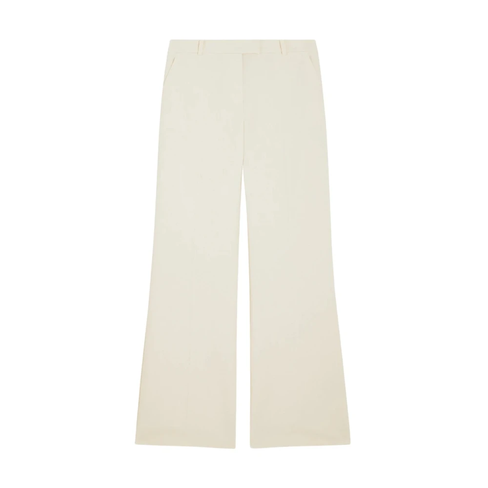 PATRIZIA PEPE Lage Taille Twill Broek White Dames