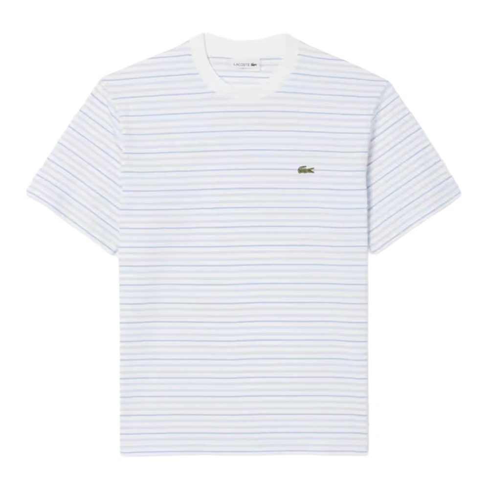 Lacoste Herr Vit Toppar M, Striped Crewneck Tee