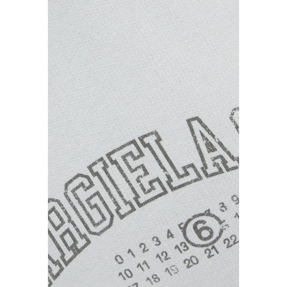 MM6 Maison Margiela Logo-Print Track Shorts Blue Heren