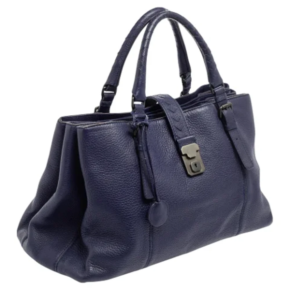 Bottega Veneta Vintage Pre-owned Leather totes Blue Dames
