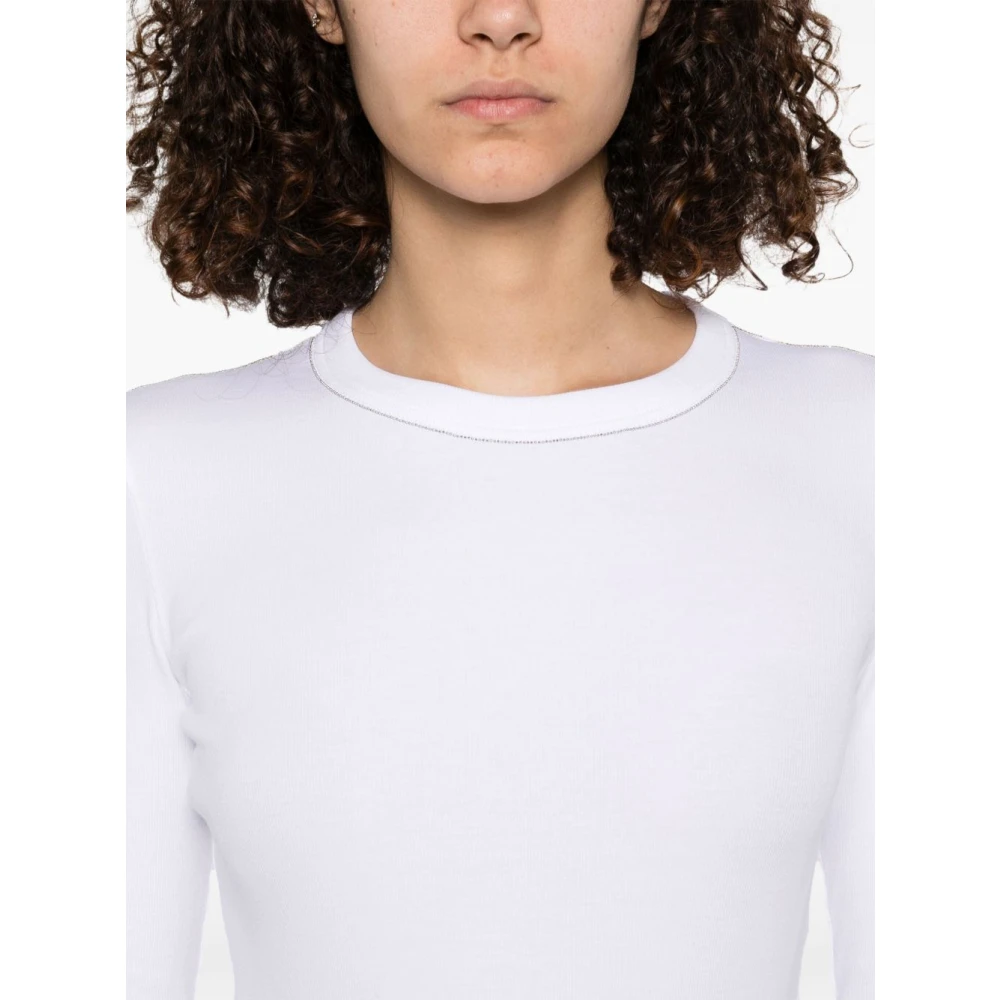 Fabiana Filippi Witte Crew Neck Sweater White Dames