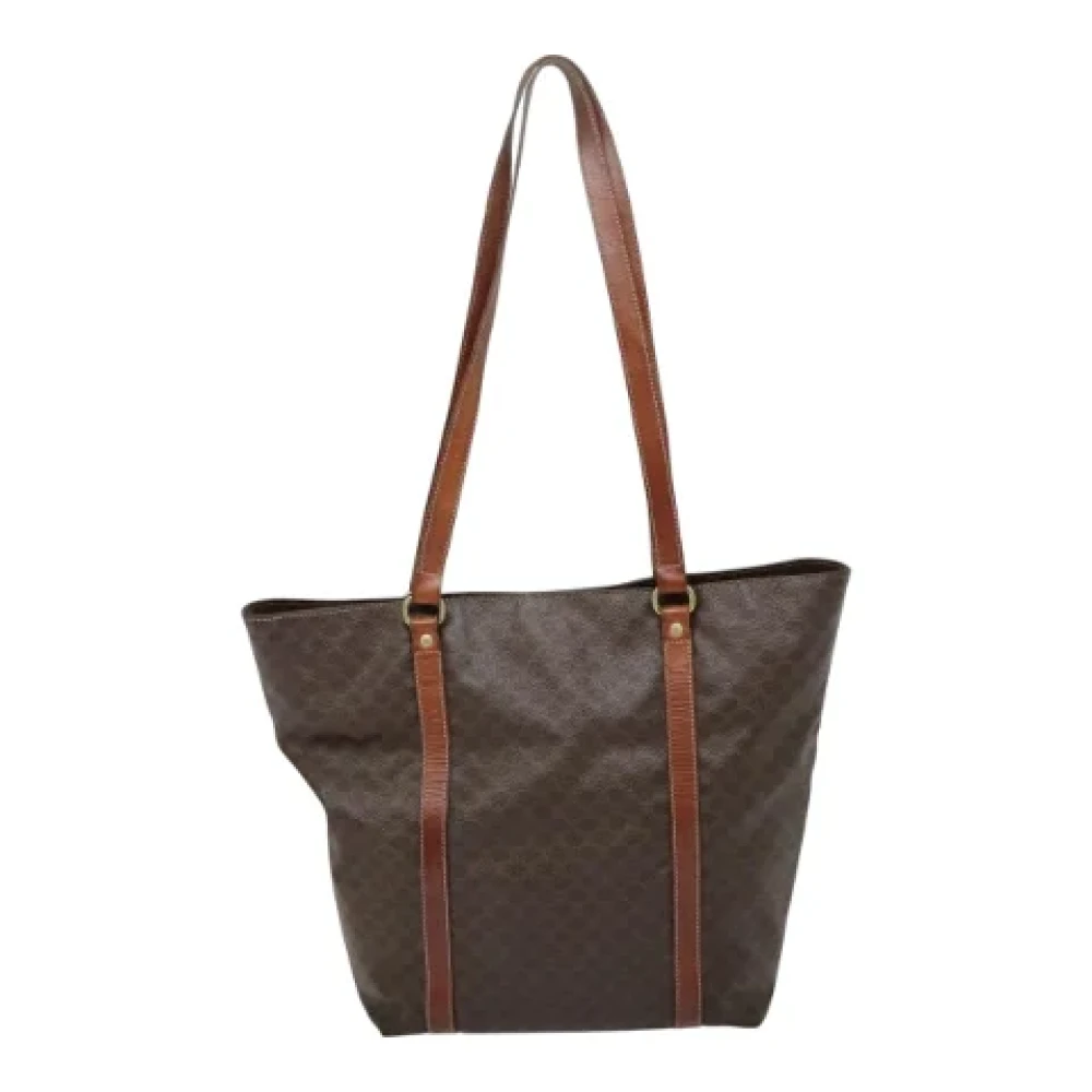 Celine Vintage Pre-owned Canvas handbags Brown Dames