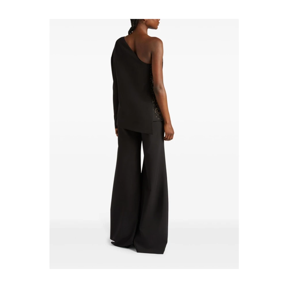 Genny Zwarte Strass Ring Top Black Dames