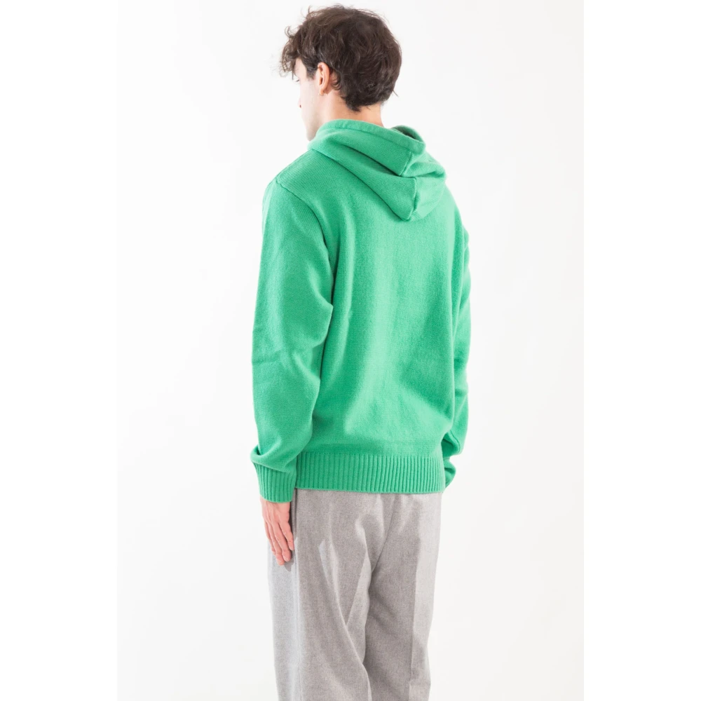 Seven Gauge Capuchon Lamswol Trui Green Heren