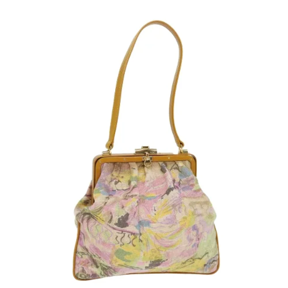 Fendi Vintage Pre-owned Canvas shoulder-bags Multicolor Dames