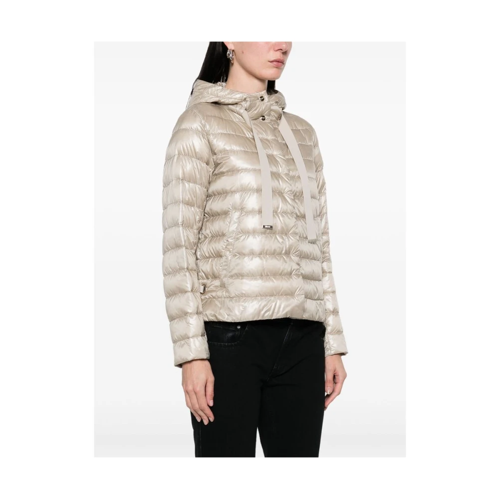 Herno Hooded Jacket met Zakken Beige Dames