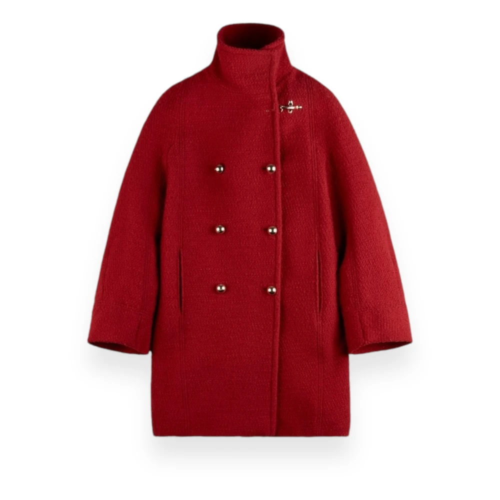 Fay Urban Coat Ovetto Borst Jas Red Dames