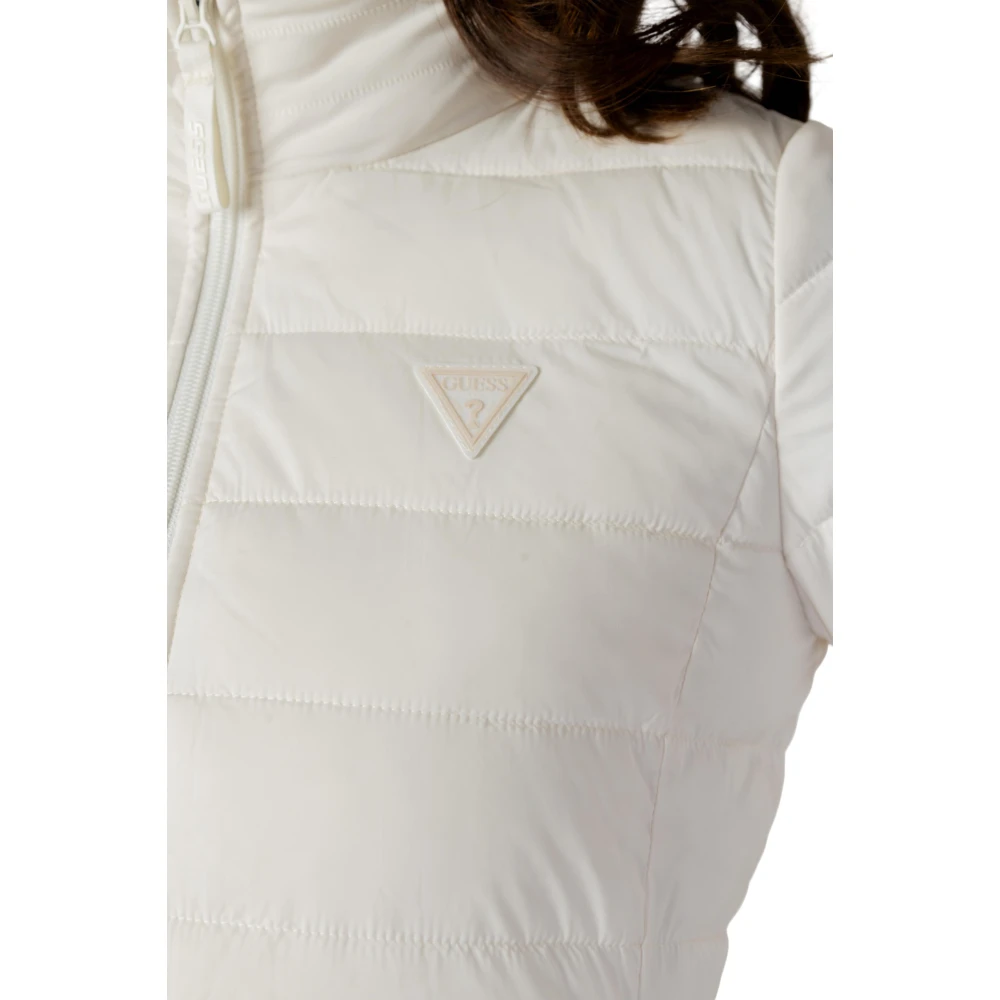 Guess Solid Diann Puffer Jas White Dames