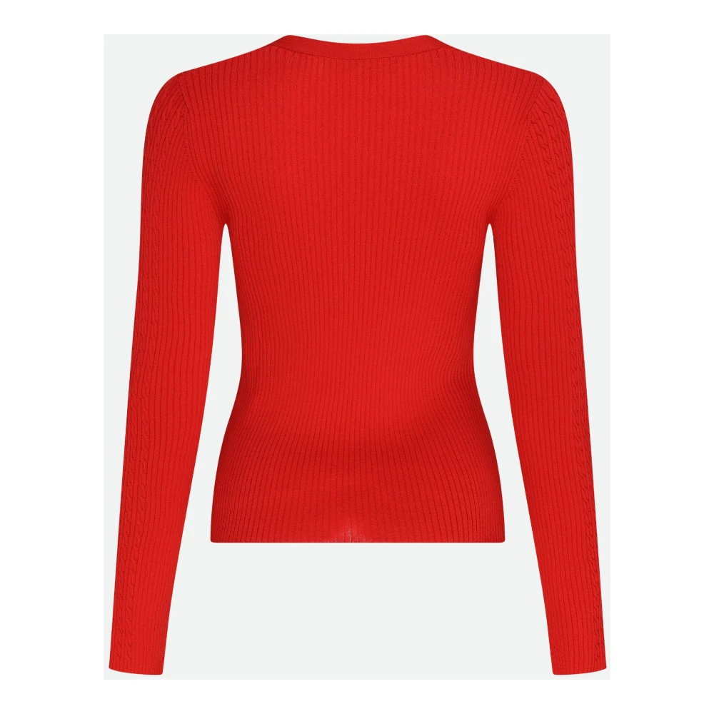 Max Mara Studio Rode Cardigan Trui Red Dames