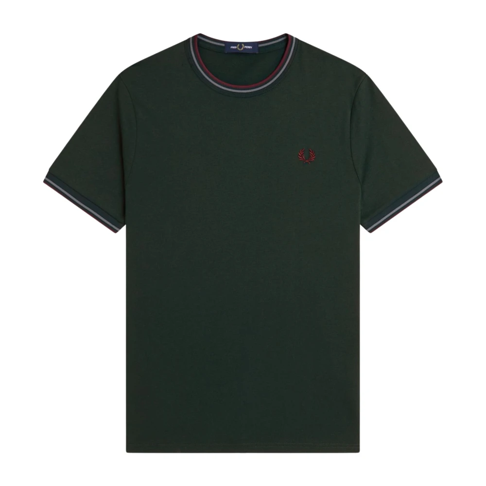 Fred Perry Men's Green T-Shirts, 2XL, Twin Tipped T-Shirt