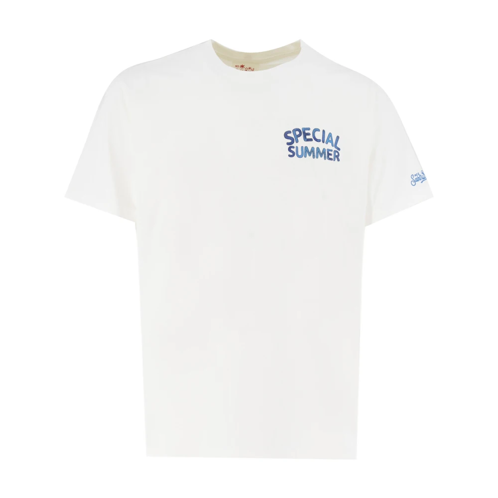 MC2 Saint Barth Zomer Katoenen T-shirt met Geborduurd Logo White Heren