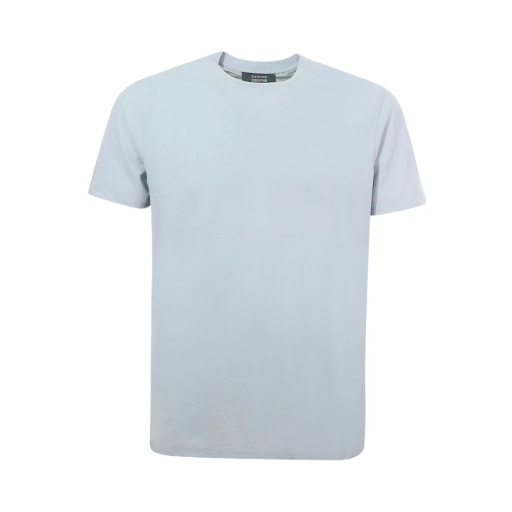 Zanone Hombre Azul - Camiseta Cuello Redondo Claro Slim Fit - Tops - L
