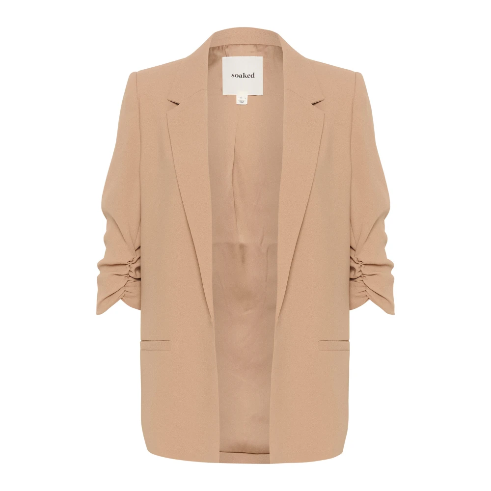 Soaked in Luxury Stijlvolle Blazer Jas Burro Brown Dames