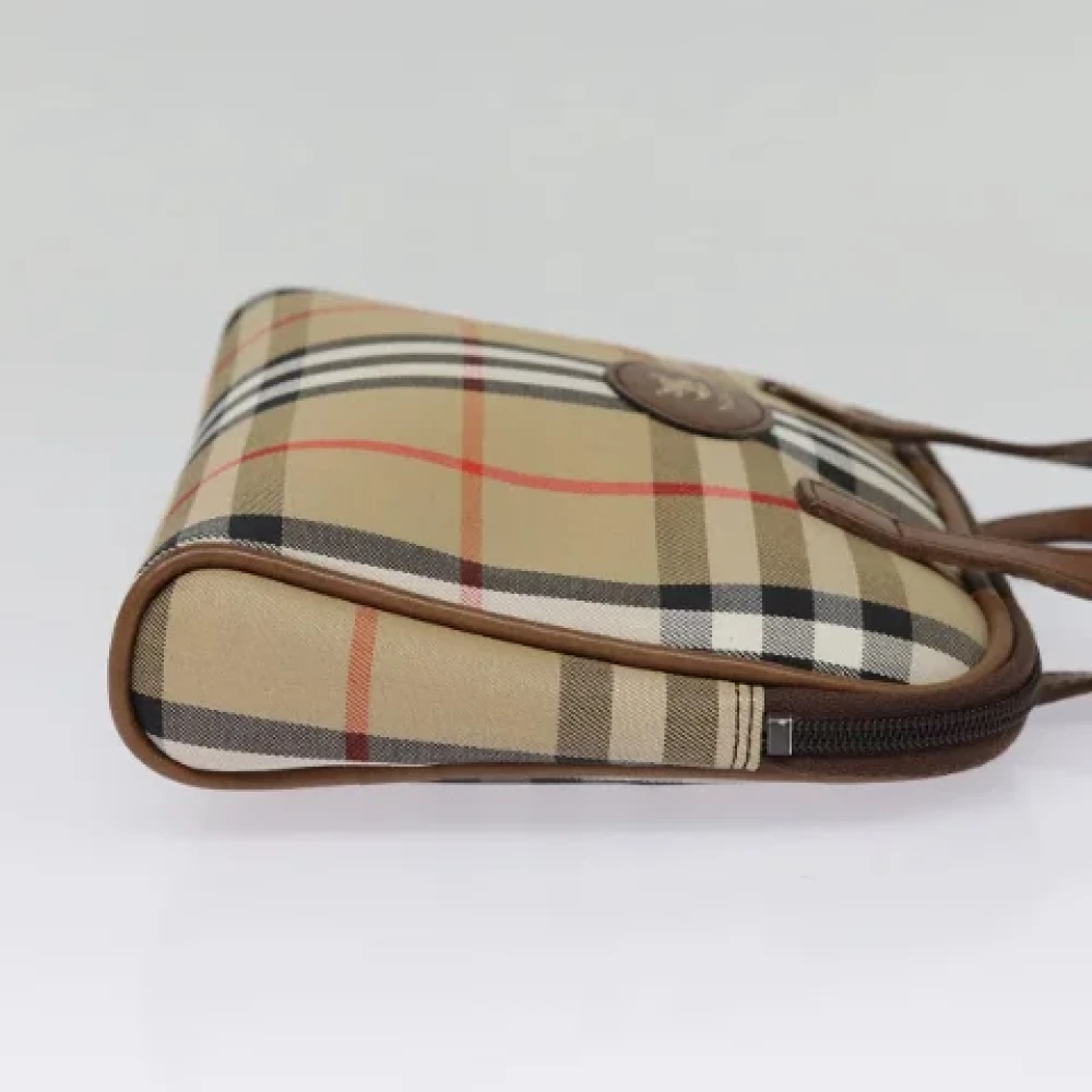 Burberry Vintage Pre-owned Canvas handbags Beige Dames