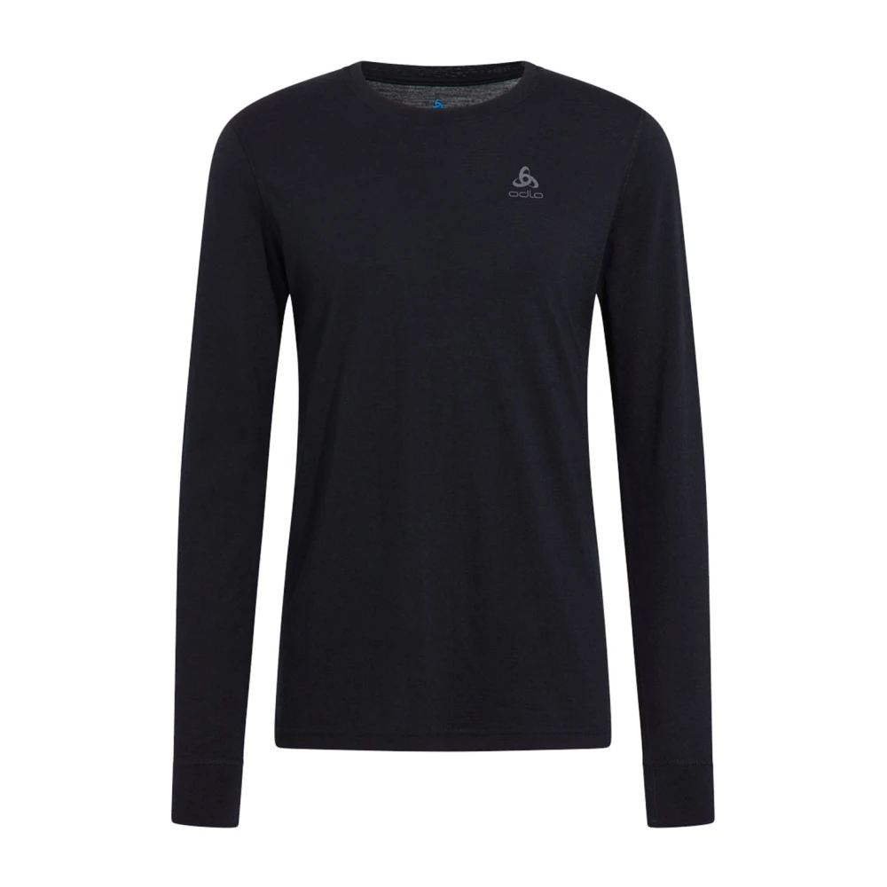 Odlo Långärmad Crew Neck Top Black, Herr