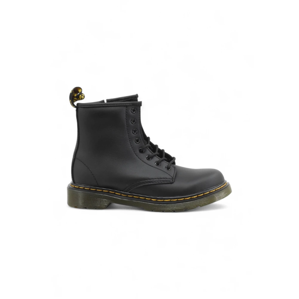 Dr Martens Unisex Kids Black Kids 1460 Softy T Leather Lace Up Boots In - Eu 32 Uk 13 - Image 9