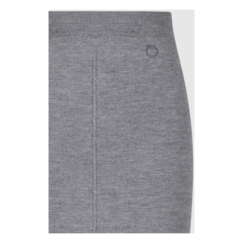 pinko Love Birds Wol Potlood Rok Gray Dames