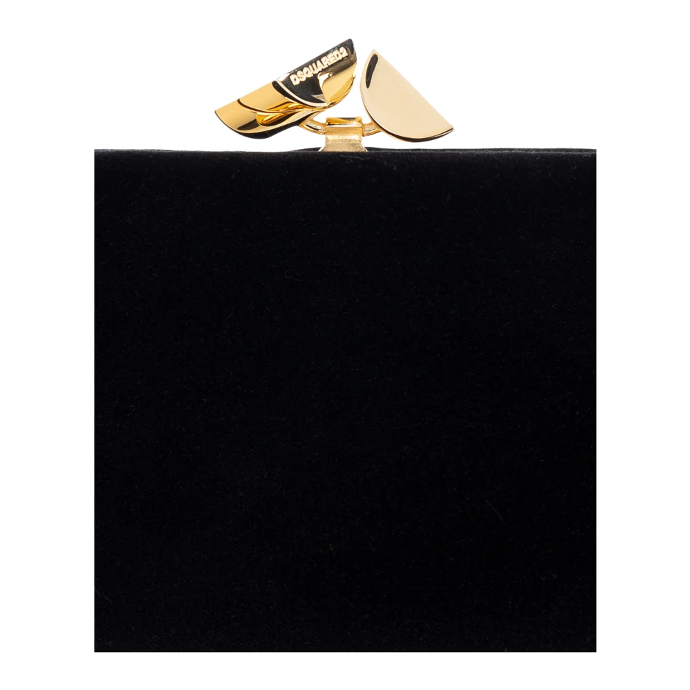 Dsquared2 Velvet clutch Black Dames