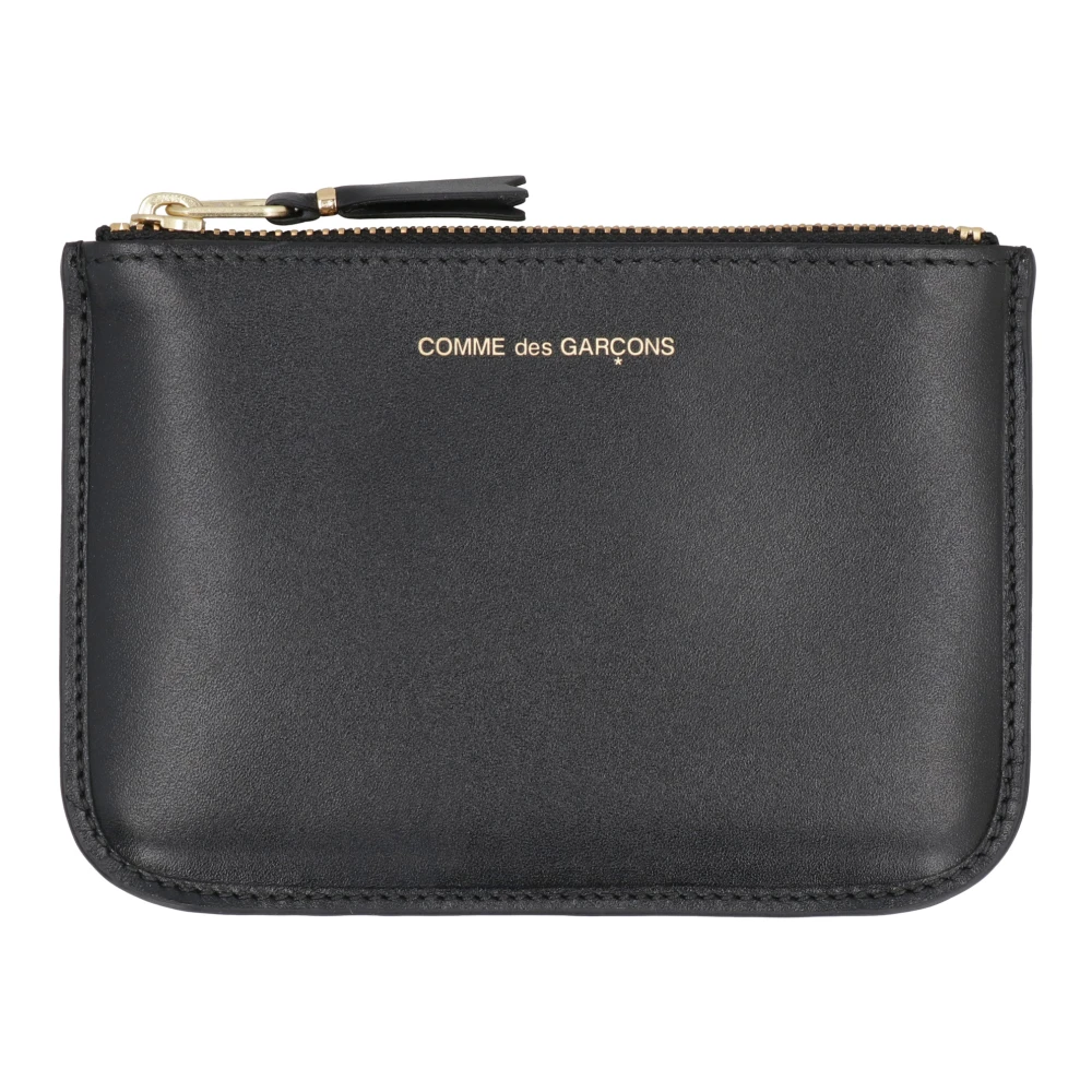 Comme des Garçons Stijlvolle Leren Plat Zakje Black Dames