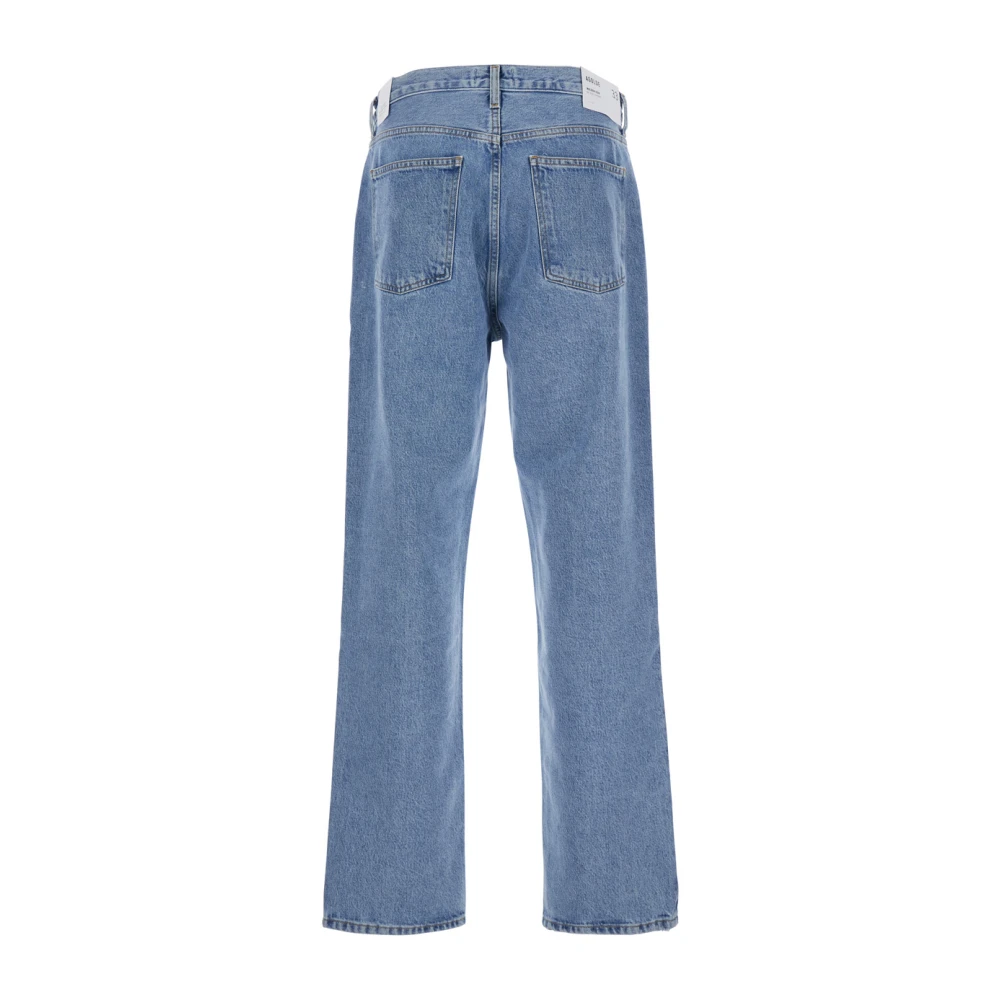 Agolde Lichtblauwe Five-Pocket Jeans met Achterlogo Blue Heren
