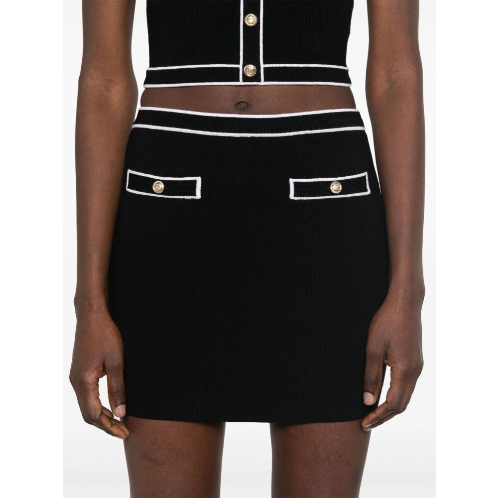 alice + olivia Zwarte rok met contrasterende bies Black Dames