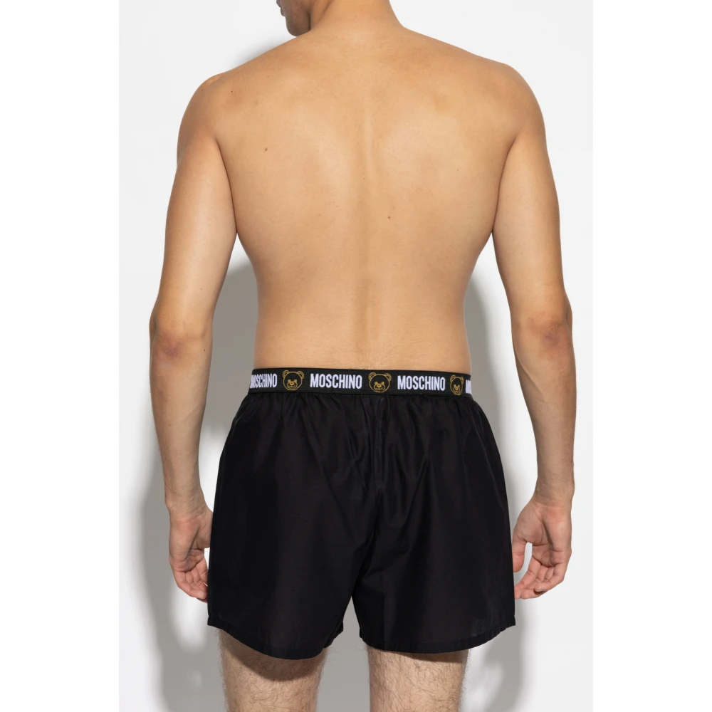 Moschino Boxers met logo Black Heren