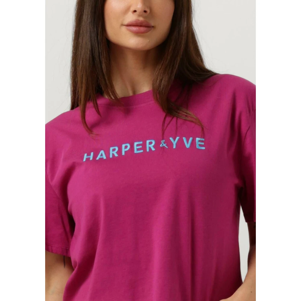 Harper & Yve Lila Trendy T-shirt Harper-ss Purple Dames