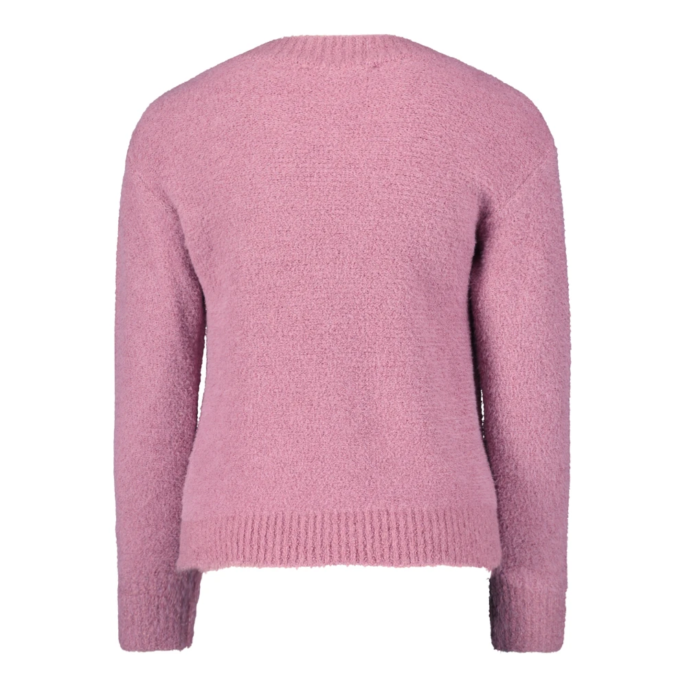 Betty & Co Casual V-hals Gebreide Trui Purple Dames