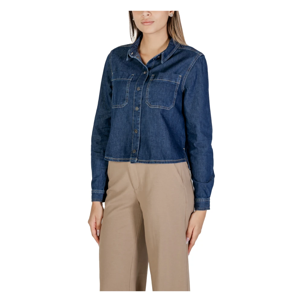 Street One Herfst Winter Dames Katoenen Overhemden Collectie Blue Dames