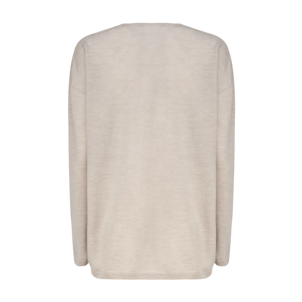 Max Mara Beige Katoen Elastaan Sweater Beige Dames