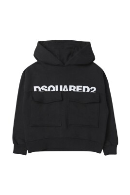 sweat-a-capuche-enfant-logo-noir