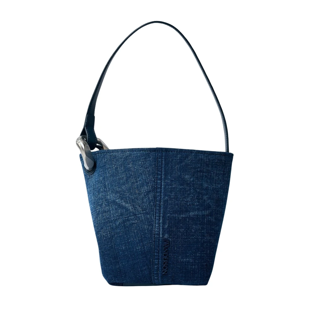 JW Anderson Denim Hoek Emmer Tas met Magneetsluiting Blue Dames