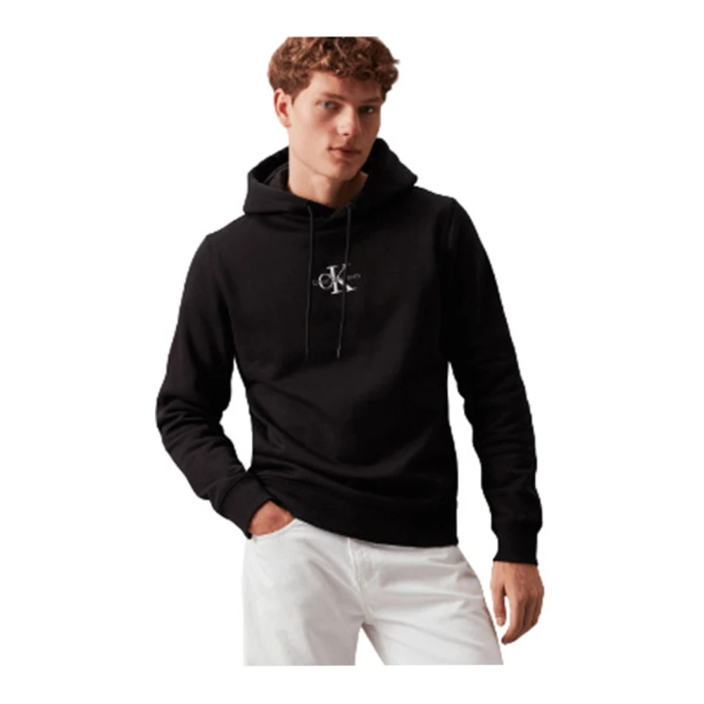 Calvin Klein Hoodie met rits Zwart Black Heren