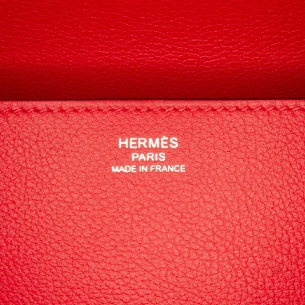 Hermès Vintage Pre-owned Leather crossbody-bags Red Dames