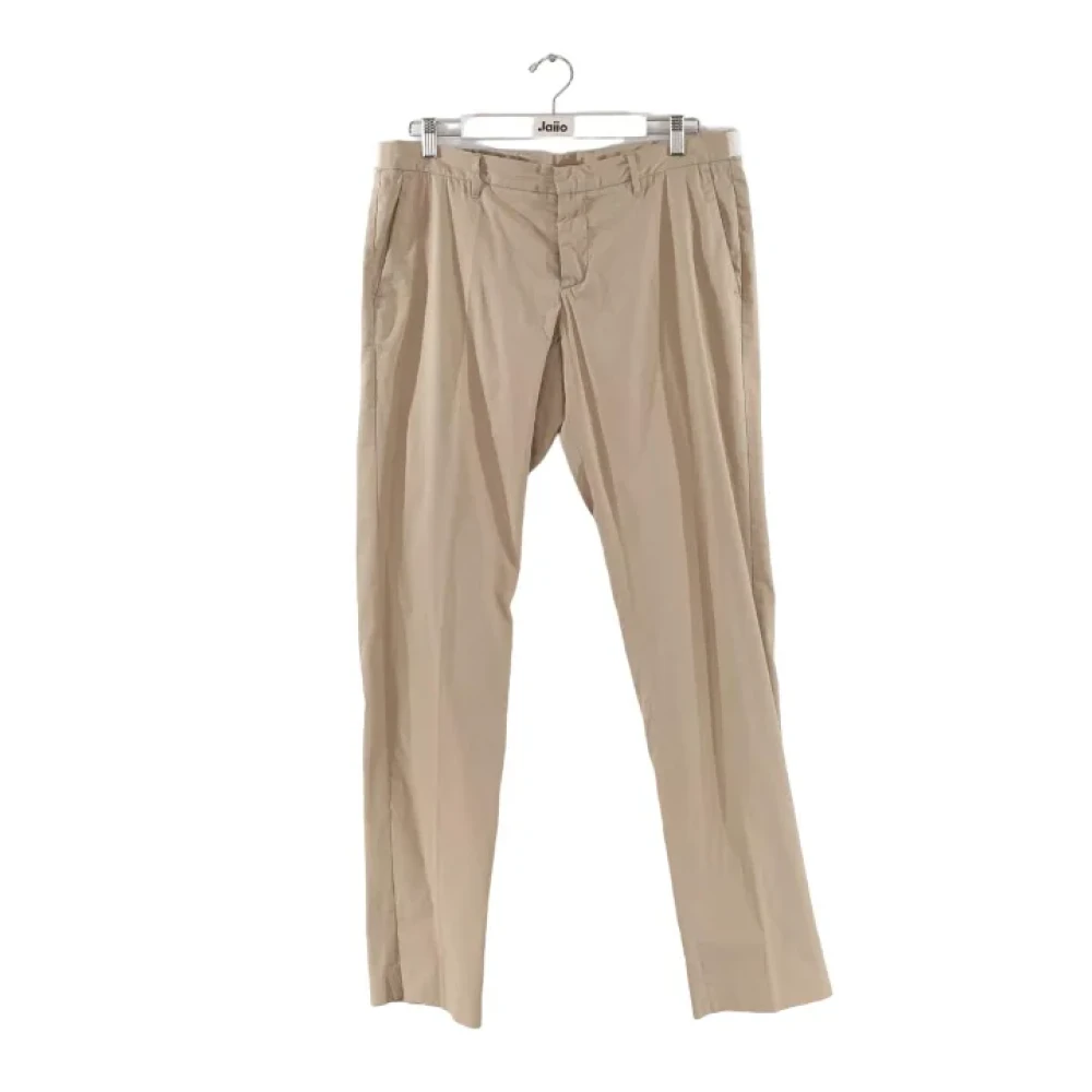 Gucci Vintage Pre-owned Cotton bottoms Beige Heren