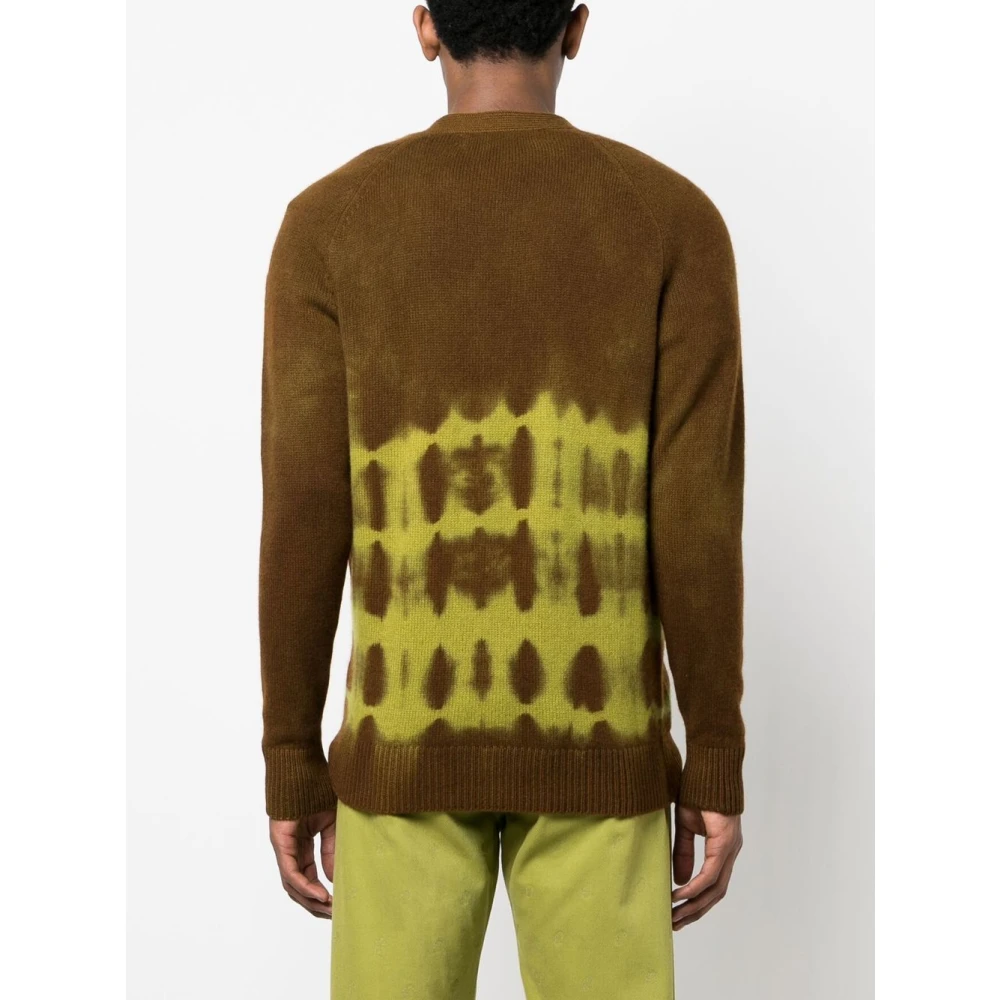 The Elder Statesman Rode Cashmere Tie Dye Cardigan Sweater Multicolor Heren