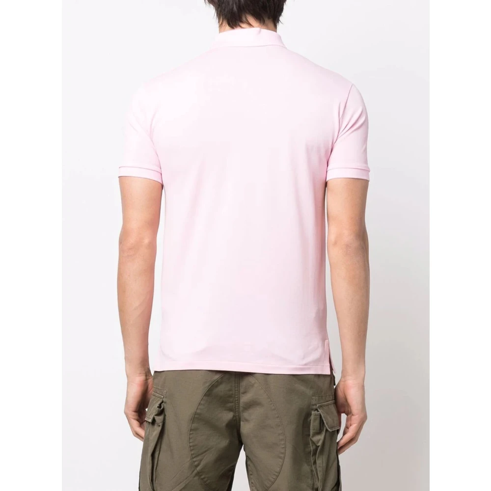 Polo Ralph Lauren Aangepaste Slim Fit Katoenen Poloshirt Pink Heren