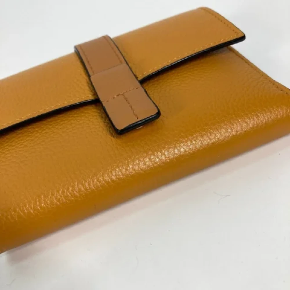 Loewe Pre-owned Leather wallets Yellow Dames